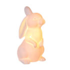  White Ceramics Rabbit Night Light Child LED Easter Lamp Porcelain Figurine