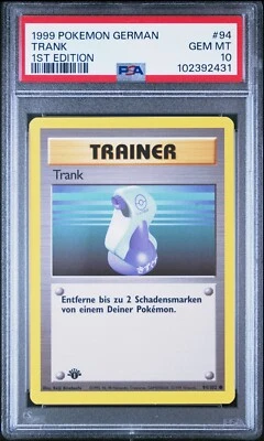 PSA 10 TRANK POTION 94 BASE SET GERMAN TRAINER POKEMON GEM MINT - Image 1 of 2