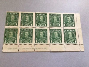 Canada 1930 King George V unused no gum part sheet stamps Ref 64542 - Picture 1 of 2