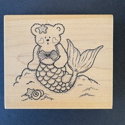 Sello de goma Darcie's Mermaid Bear submarino arena playa U-1477 Foto 1 de 4