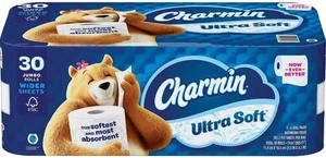 Charmin Pañuelo de Baño Ultra Suave, Rollo Jumbo, 2 Capas, 4.5" x 4.2", 205 Hojas, 30 Ct - Imagen 1 de 2
