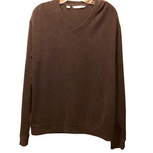 NWOT. Cutter & Buck Dark Gray Cotton V-Neck Sweater. M - Picture 1 of 5