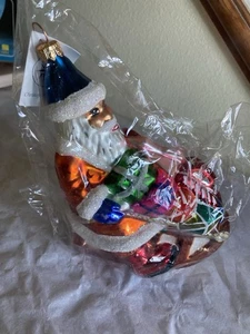 GROßER Christopher Radko Santa Ornament Weihnachtsschlitten NEU mit Etikett! - Bild 1 von 5