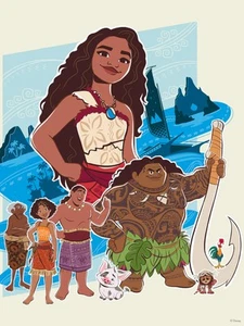 - Disney - Moana 2 - Ocean Illustration - 300 Oversized Piece Jigsaw Puzzle - Picture 1 of 9