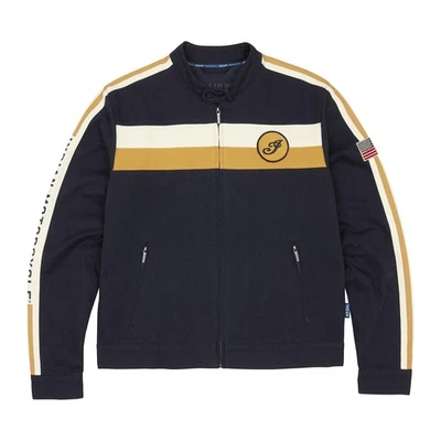 Indian Motorcycle Men's Vintage Speedway Jacket, Navy - Image 1 of 4