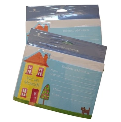 Tarjetas y sobres de anuncio de colección de 20 American Greetings New House "We've Moved" Foto 1 de 4