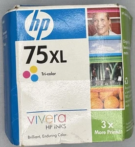 Original HP Tinte 75XL Tri Color Patrone Original Authentic New Old Stock ABGELAUFEN - Bild 1 von 2