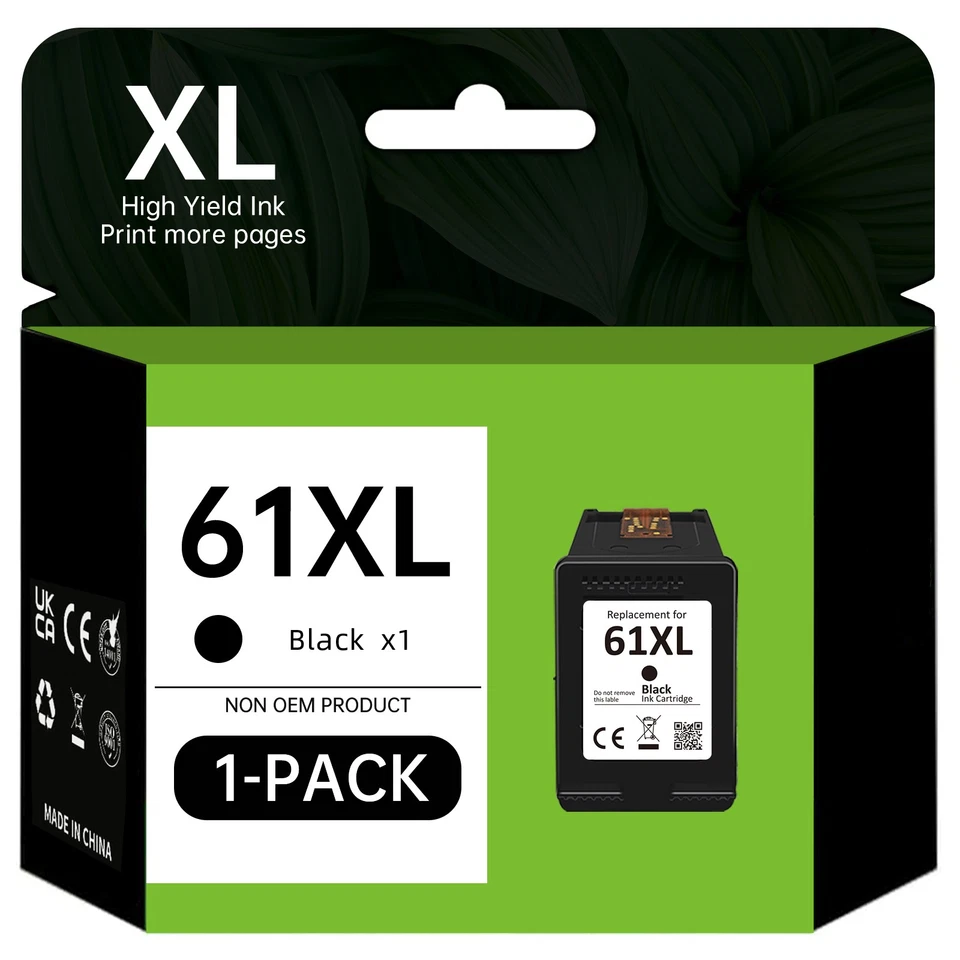 Juego de tintas competitivas High Yield 61XL para HP 61 ENVY 4500 4501 4502 4503 4504 4505 Foto 1 de 4