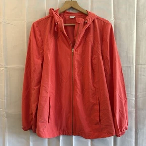 Zenergy by Chico’s Womens 3 16/18 Coral Color Full Zip Athletic Jacket - Picture 1 of 6