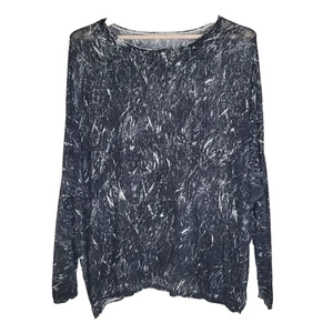 Maglione COS nero medio lino cotone semi trasparente oversize top Lagenlook - Foto 1 di 12