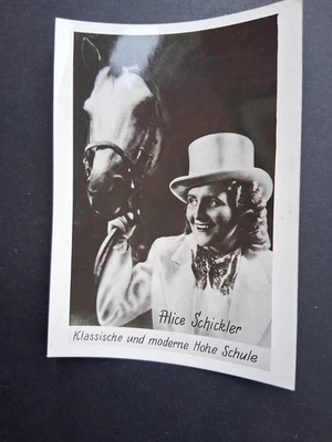 1955c agentur foto postkarte ALICE SCHICKLER Schulreiterin circus cirque circo - Bild 1 von 2
