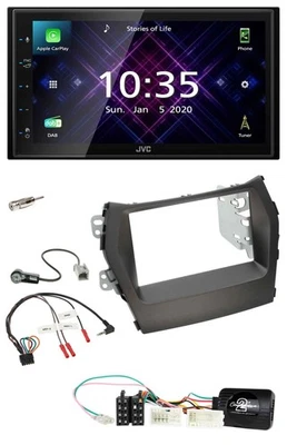 JVC DAB 2DIN Lenkrad Bluetooth USB Autoradio für Hyundai Santa Fe ab 2012 ohne N - Bild 1 von 4