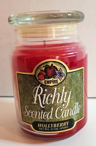 Vintage Empire Jar Candle 23oz Single Wick Hollyberry Richly Scented, unburned - Picture 1 of 5