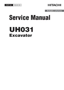 HITACHI UH031 EXCAVATOR SERVICE MANUAL - Picture 1 of 4