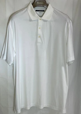 Camisa polo Greg Norman 100 % algodón para hombre manga corta con cuello - blanca - XXL Foto 1 de 4