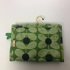 Orla Kiely Reise Kulturbeutel zum Aufhängen Blumenmuster grün weiß - Bild 1 von 4