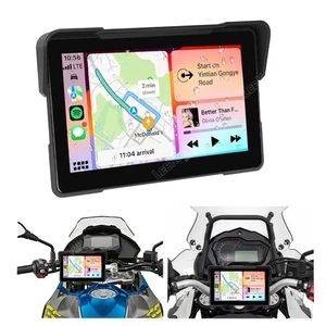 7" Apple CarPlay Wasserdicht Motorrad GPS Navi TouchScreen Navigator Autoradio - Bild 1 von 21