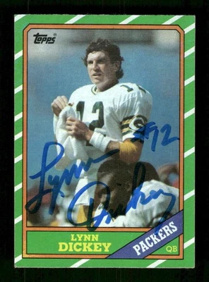 1987 Topps Football 214 Lynn Dickey signed auto autograph  Jersey MZ BXCP57 - Image 1 of 2