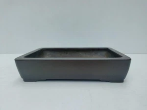 Bonsai Pot Tokoname Yamaaki Rectangular Unglazed Width 31.6 cm / 12.4 in - Picture 1 of 18
