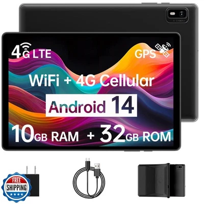 Android 14 Tablet with Sim Card Slot Unlocked Cellular Tablets 10GB+32GB with - Image 1 of 4