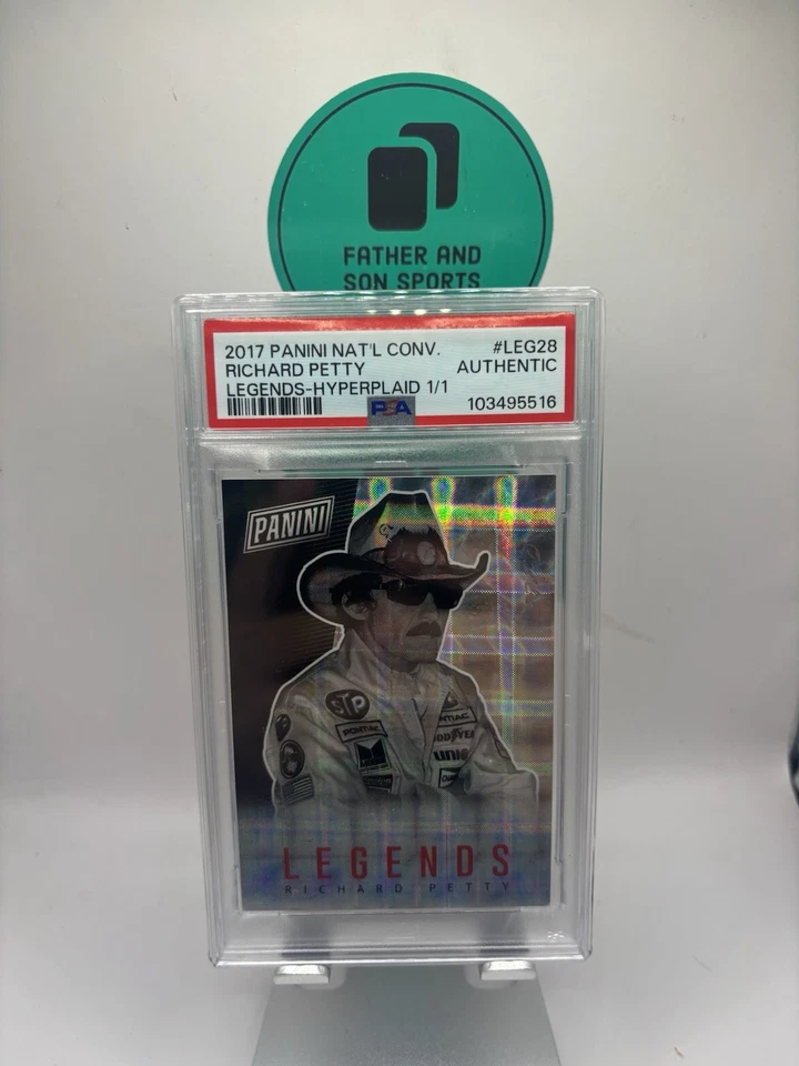 2017 Panini National Convention Legends Richard Petty #LEG28 Hyperplaid /1 - Image 1 of 1
