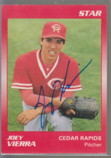 Autographed 1989 Star Co. Joey Vierra - Cedar Rapids Reds