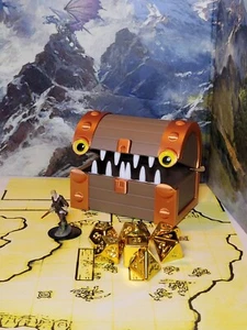 Baby Mimic Dice Jails / Dice Holders c/w Dice set for D&D - by 1ShotHeroes - Bild 1 von 5