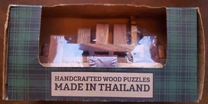 Bateau Wood Ship Puzzle - Handcrafted Wood Puzzles - Made in Thailand - NIB NEW - Picture 1 of 3