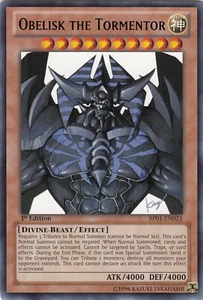 YU-GI-OH, OBELISK THE TORMENTOR, Black-Rare, BP01-EN021, 1. Edition, TOP - Imagen 1 de 1