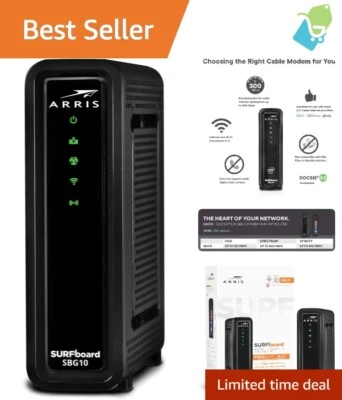 Dual-Band Cable Modem Router Combo with WiFi Coverage up to 1,400 sq ft, Renewed - Image 1 of 4