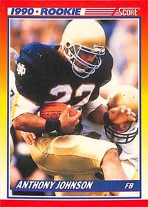 1990 Score  Anthony Johnson #624   Rookie Indianapolis Colts