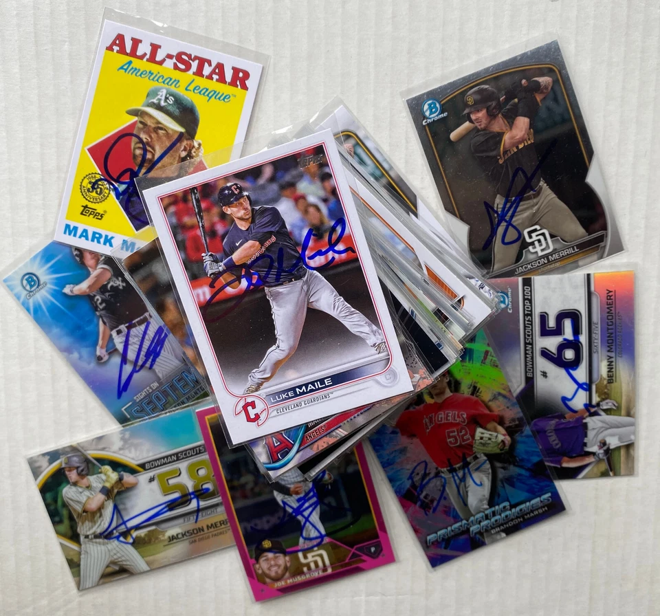 IP Auto M - R In Person Signed Topps Bowman Heritage Pro Debut Insert Cards - Image 1 of 1