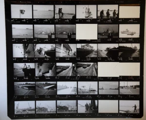 FOTOABZUG silber großes Kontaktbrett 1980 VERSCHIEDENE ANSICHTEN NORMANDIE 40X50cm - Bild 1 von 1