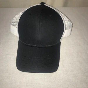 Champion Trucker Hat Cap Strap Back Adjustable Mens Black White - Picture 1 of 6