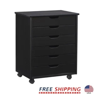 6-Drawer Rolling Storage Cart Mobile Organizer Office Kitchen Bedroom Utility US - Picture 1 of 23