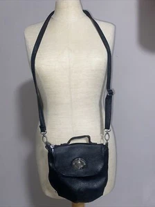 👜 Ledertasche Schwarz Vintage Style *Blogger* Riemen verstellbar 👜 - Bild 1 von 3