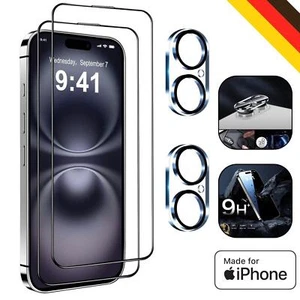 Vitre de protection écran blindé pour iPhone 16 15 14 13 12 Pro Max Mini protection caméra - Photo 1/5