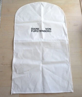 Diane Von Furstenberg Garment Cover Bag White Non-Woven Fabric Clothing Storage - Image 1 of 4