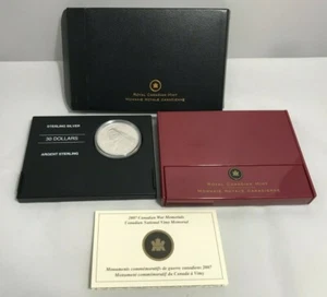 Canadá 2007 $30 National Vimy Memorial. Plata de prueba con OGP. - Imagen 1 de 5