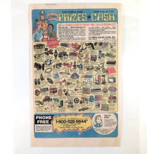 1987 Olympic Sales Club Ad - „Prizes or Cash!“ Captain „O“ Retro Kids Laminat - Bild 1 von 6
