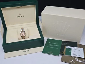 Rolex Datejust 18k Rose Gold/Steel Pink Dial Ladies 26mm Ref. 15428 Full Set  - Picture 1 of 12