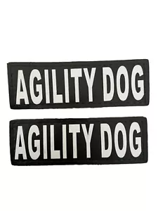2 x Parche de agilidad para perro arnés letras reflectantes gancho y bucle 1,5" x 4" - Imagen 1 de 2