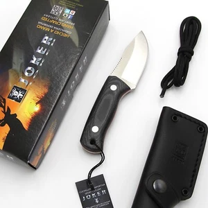 Joker Erizo TS1 3" Bohler N695 Black White Micarta Full Tang Fixed Knife CM81 - Picture 1 of 14