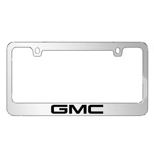 GMC Logo 2017 Mirror Chrome Metal License Plate Frame - Picture 1 of 8