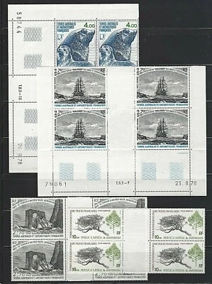 FSAT, TAAF SC#C47/C59, Collection of Issues from 1979 in Blocks 4's Mint NH OG - Image 1 of 2