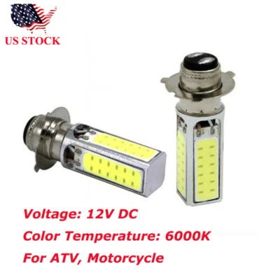 2X White LED Headlight For Yamaha YFM200 YFS200 Blaster 200 YTM200 Tri-Moto US Foto 1 de 4