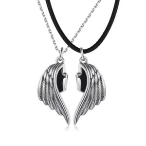 12 Wholesale Job Lot Bulk Angel Wings Necklace Jewellery Party Silver Gift UK - Picture 1 of 10