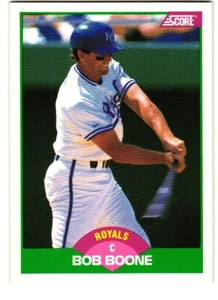 1989 Score Rookie & Traded #74T Bob Boone Kansas City Royals - Picture 1 of 2