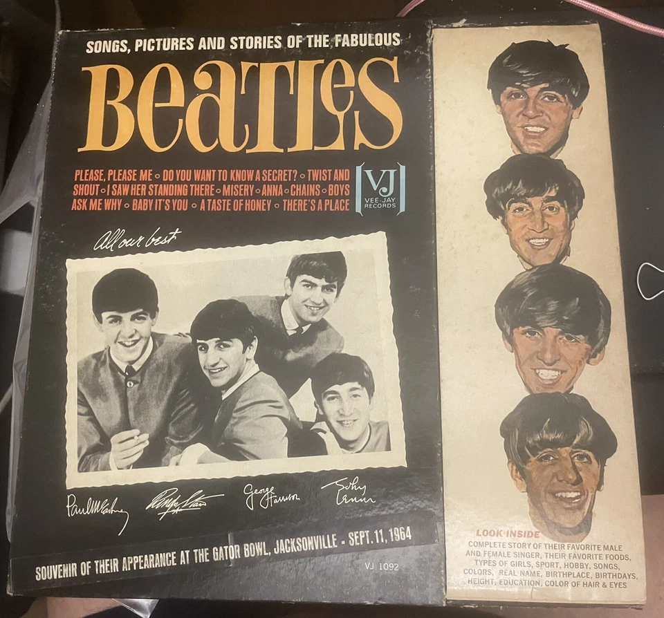 SONGS, PICTURES AND STORIES FABULOUS BEATLES Rarest VJ1092 Jacksonville 9/11/64 - Image 1 of 4