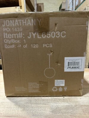 JONATHAN Y Luna 15.75 英寸 1 浅黑色波西米亚现代编织配给/铁吊坠 — 第 1/2 张图片